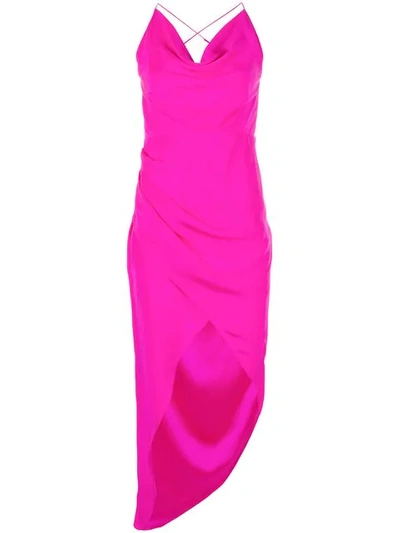 Haney Holly Asymmetric Dress In Pink
