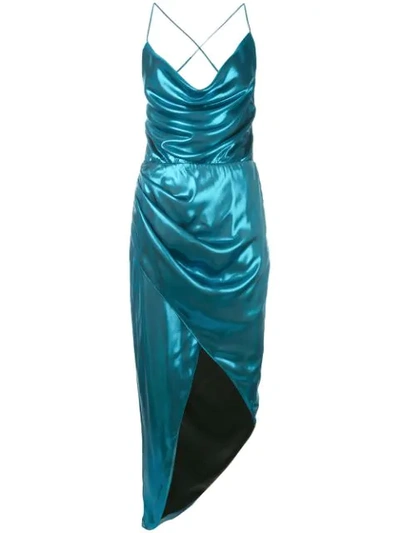 Haney Holly Asymmetric Dress In Blue