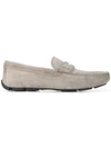 Prada Suede Loafers In F0276 Acciaio