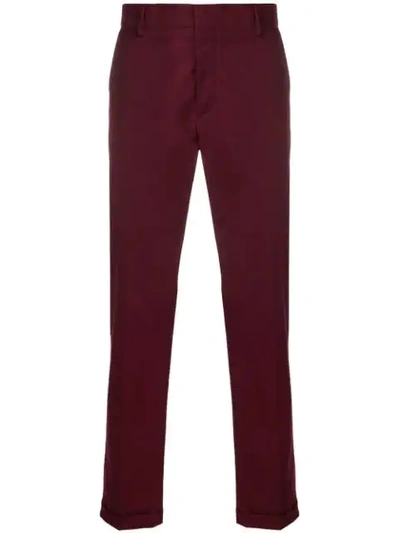 Prada Straight-leg Tailored Trousers In Red