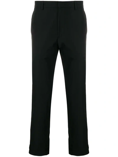 Prada Cropped Pleated Trousers - Black In Black