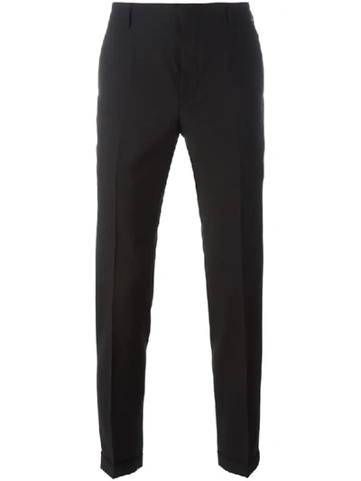 Prada Tailored Tapered Trousers In Grey