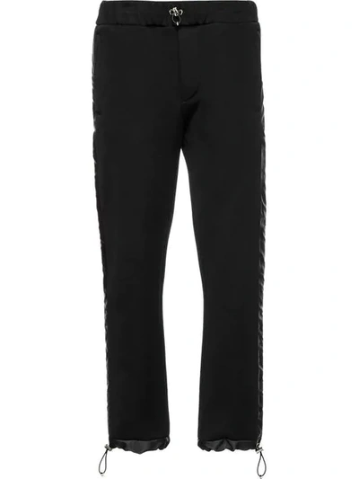 Prada Cropped Drawstring Trousers In Black