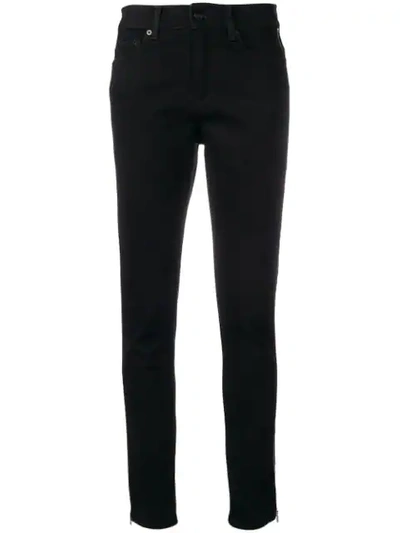 Mcq By Alexander Mcqueen Skinny Zip-detail Jeans In Black