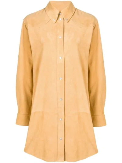 Isabel Marant Étoile Oversized Shirt Coat In Yellow