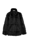Apparis Sarah Faux Fur Jacket In Black