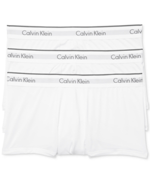 Calvin Klein Microfiber Stretch Low Rise Trunks - Pack Of 3 In White ...