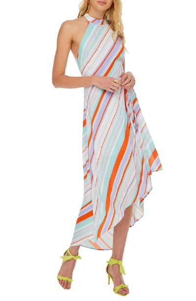 Astr Illusion Maxi Dress In Pop Orange Stripe
