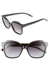 Marc Jacobs Women's Square Sunglasses, 53mm In Shiny Black