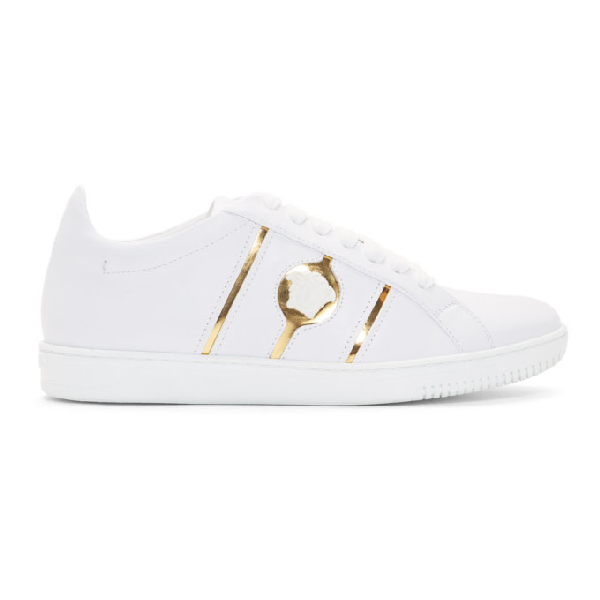 versace sneakers white gold