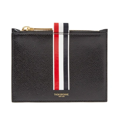 Thom Browne Small Zip Coin Holder In Black