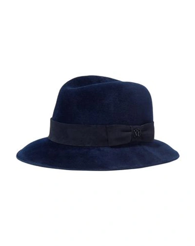 Maison Michel Hat In Dark Blue