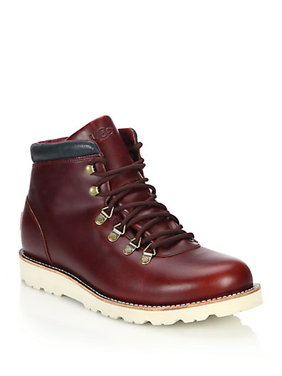 Ugg Boysen Tl Lace-up Leather Boots In Brown | ModeSens