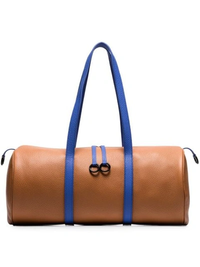 Simon Miller Brown And Blue Tool Kit Leather Holdall