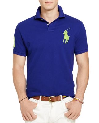 Polo Ralph Lauren Big Pony Slim Fit Polo Shirt In Royal Marine | ModeSens