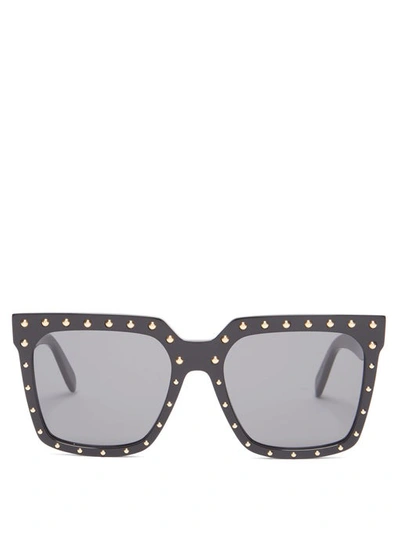 Celine Studded Square Acetate Sunglasses In Black ModeSens