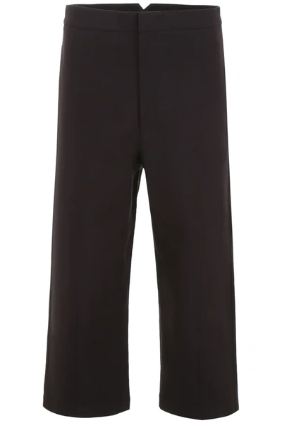 Jil Sander Cropped Trousers In Black