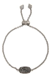 Kendra Scott Elaina Bracelet In Black Drusy/ Gunmetal