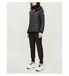 Moncler Raie Hooded Quilted Coat In Ice