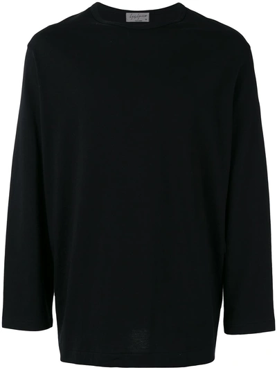 Yohji Yamamoto Logo Print Sweatshirt - Black