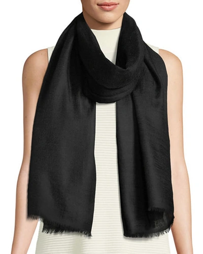 Sofia Cashmere Lightweight Cashmere Scarf In Black