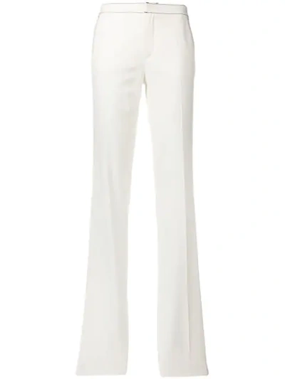 Red Valentino Contrast Stitch Bootleg Trousers In Neutrals
