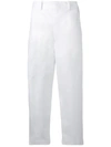 Isabel Marant Grayson Cropped Cotton Trousers In White