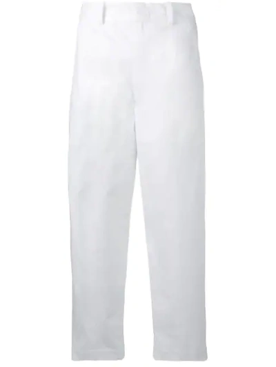 Isabel Marant Greyson Cropped Cotton Trousers In White