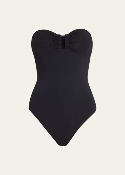 Eres Cassiopee Strapless U-hardware One-piece Swimsuit In Black