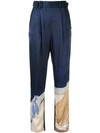 Aje Chiltern Satin Trousers In Blue