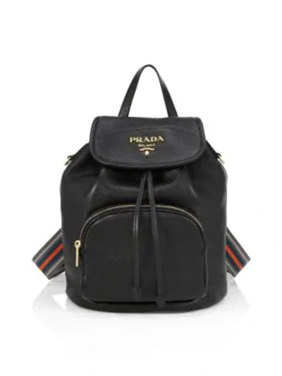 Prada Daino Backpack In Black