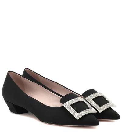 Roger Vivier Gommettine Grosgrain Pumps In Black