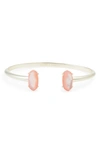 Kendra Scott Edie Cuff In Peach Mother Of Pearl/ Gold