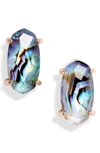 Kendra Scott Betty Stud Earrings In Abalone Shell/ Rose Gold