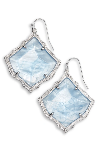 Kendra Scott Kirsten Drop Earrings In Sky Blue Illusion/ Silver