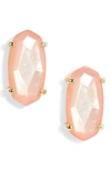 Kendra Scott Betty Stud Earrings In Peach Mother Of Pearl/ Gold