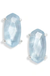 Kendra Scott Betty Stud Earrings In Sky Blue Illusion/ Silver