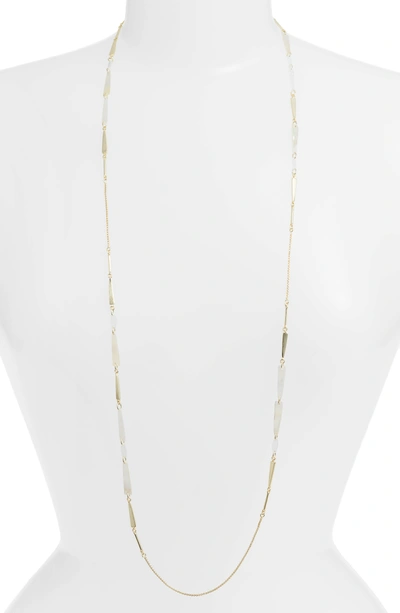 Kendra Scott Aylin Long Station Necklace In Ivory Mix/ Gold
