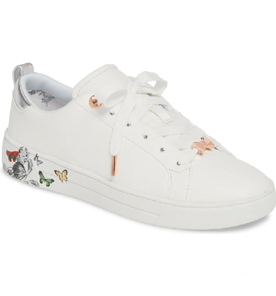 Ted Baker Women's Mispir Low-top Sneakers In White/ Narnia Leather