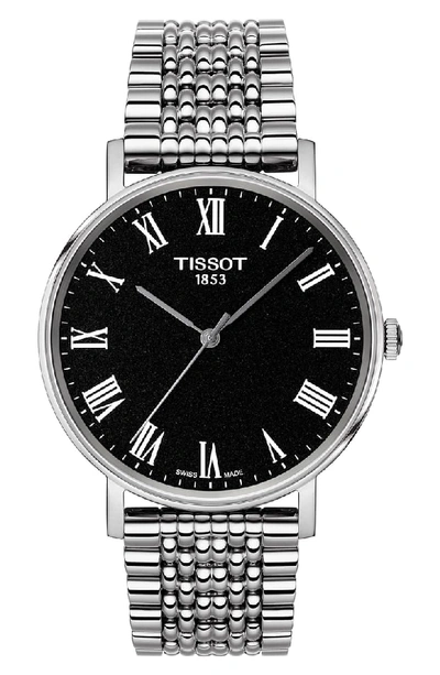Tissot Everytime Classic Bracelet Strap Watch, 38mm In Silver/ Black/ Silver