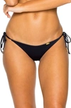 Luli Fama Ribbed Brazilian Side Tie Bikini Bottoms In Mar De Gibraltar