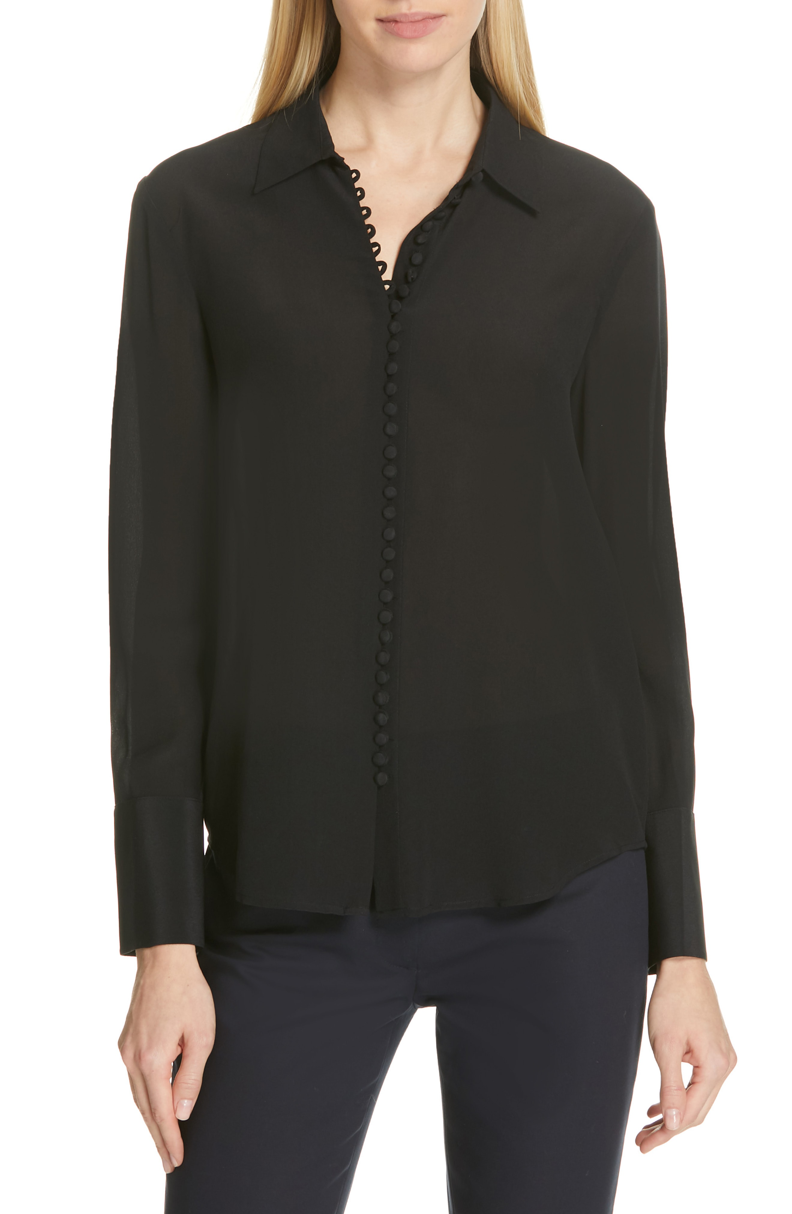 club monaco silk top