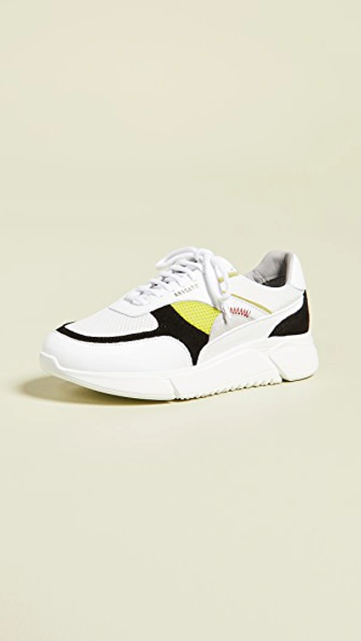 Axel Arigato Genesis Sneakers In White/black/yellow