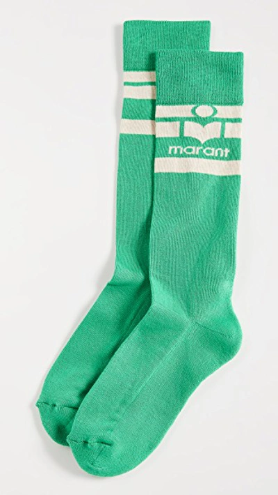 Isabel Marant Viby Socks In Green