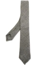 Thom Browne Woven Tie In Grey