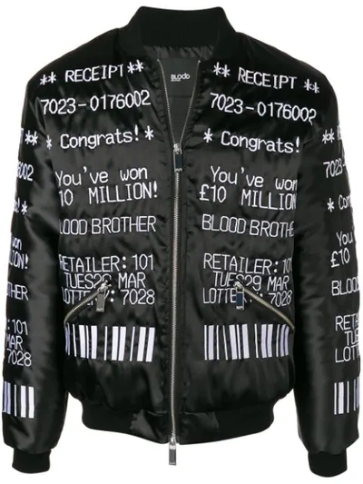 Blood Brother Mega Bomber Jacket In Black