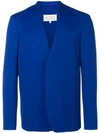 Maison Margiela Curved Hem Blazer In Blue