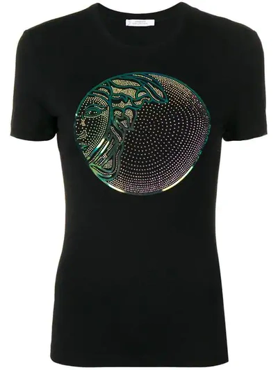 Versace Collection Half-medusa Studs T-shirt - Black