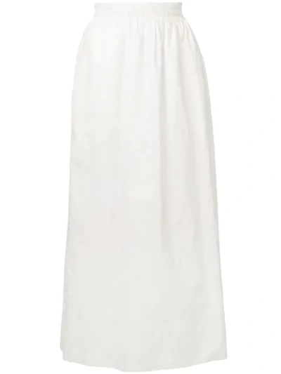 Agnona Pigment Voile Volume Skirt In White