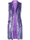 P.a.r.o.s.h Sequin Longline Vest In Purple